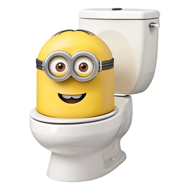 A toilet minion sticker