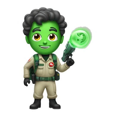 Green ghostbuster sticker