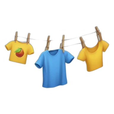 Washing line with ethereum sticker