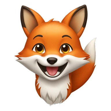 happy fox sticker