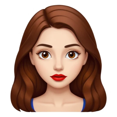 beautiful girl with long hair, high eyebrows, and thick lips  sticker