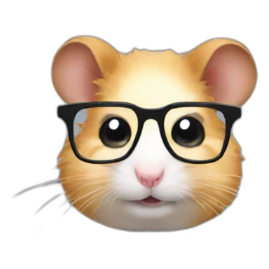 hamster emoji with glasses from future sticker