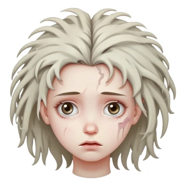 Girl with broken brain  sticker