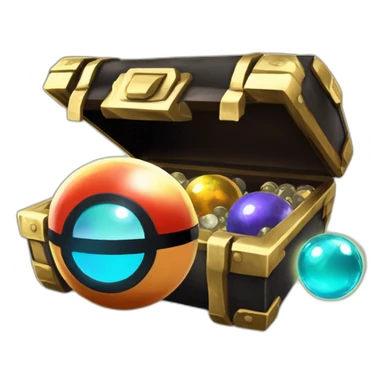 Pokemon Game LootCase Color Obsidian Rich Treasure Legendary Epic Pokeballs and Pokemons Inside this have Shiny Glow sticker