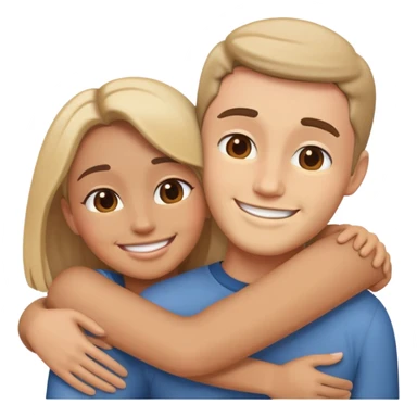 Couple hug from behind sticker