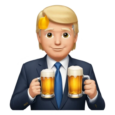 Donald Trump avec une bière dans les mains carapisse sticker