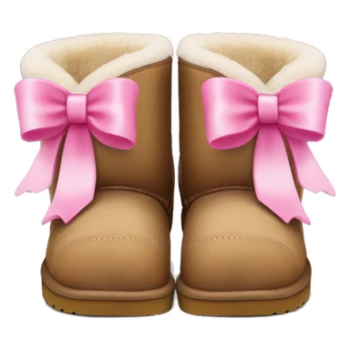 Uggs with pink bows on the back ultra minis sticker