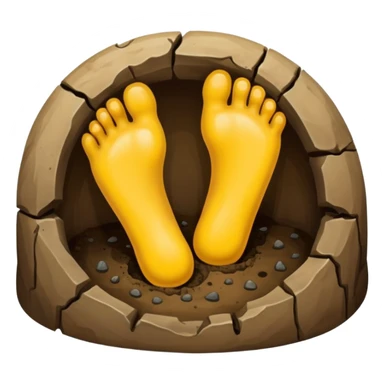 foot in hole sticker