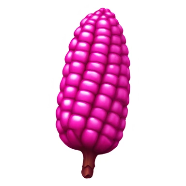 HOT PINK CORN with GLITTER sticker
