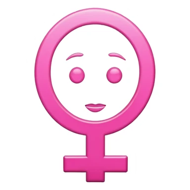 Pink Female Gender Sign  sticker