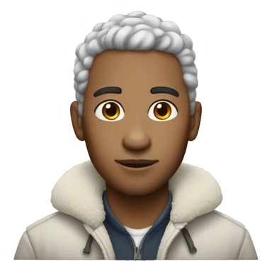 white skin sherpa sticker