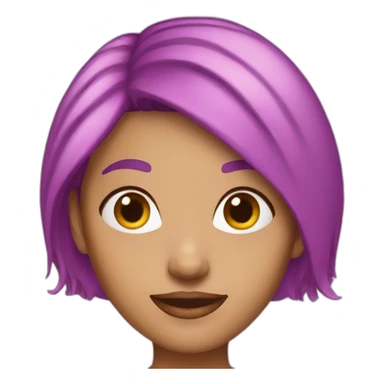 woman pink purple hair sticker