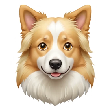 blonde and white border collie dog sticker