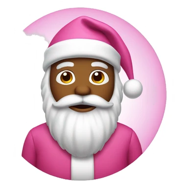 Pink Santa sticker