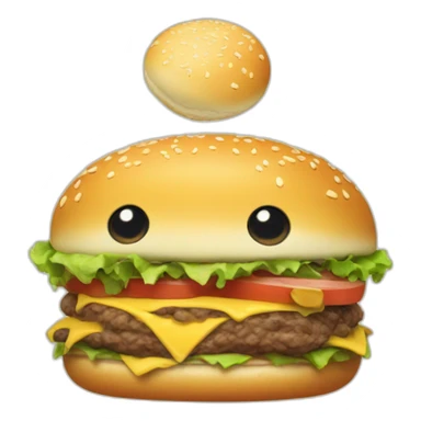 grogu eat burger sticker
