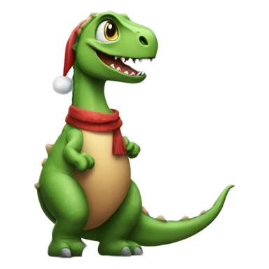 Dinosaurs either Christmas mood sticker
