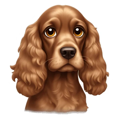 Brown cocker spaniel pappy sticker