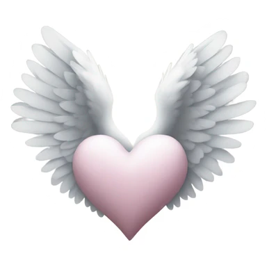 White winged heart sticker