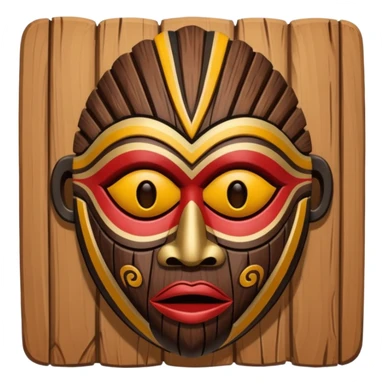 African tribal mask sticker