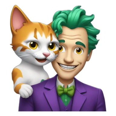 Joker with a cat sticker