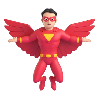 Omni Man flying pose, confident expression sticker