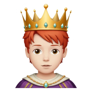 Child prince red hair sticker
