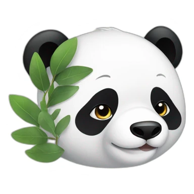 Panda chewing eucalyptus sticker