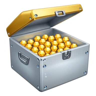 emoji of open box with sparkles inside sticker
