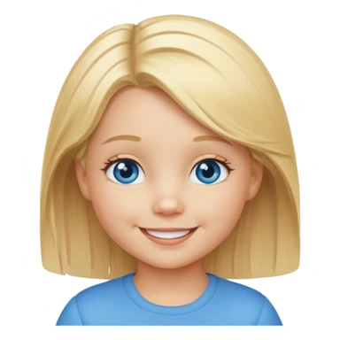 blond hair girl todler emojj sticker