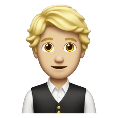 Rich Boy with blond hair sticker