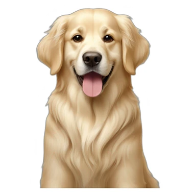 English cream golden retriever with a sloth on his back sticker