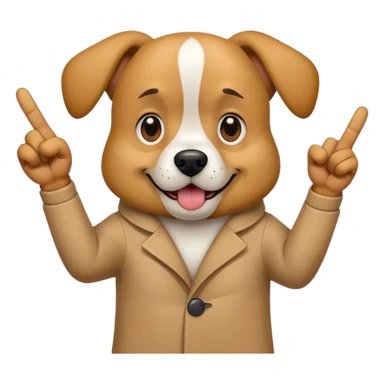Dog with middle fingers up smirking  sticker