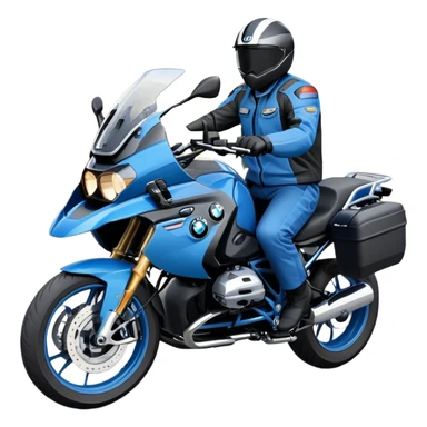 group of BMW motorcycles touring together on road sticker