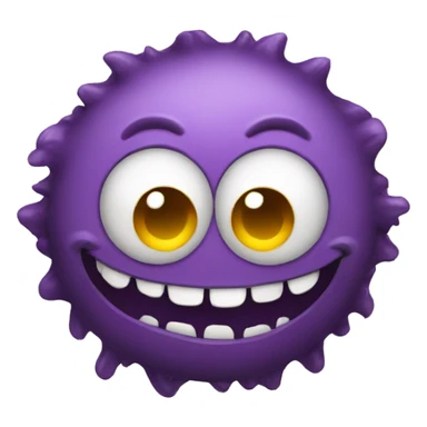 A round monster with one eye smiling sticker