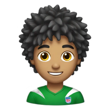 spike hair boy rugby sticker