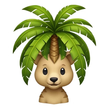 un animal avec une coupe de palmier sticker