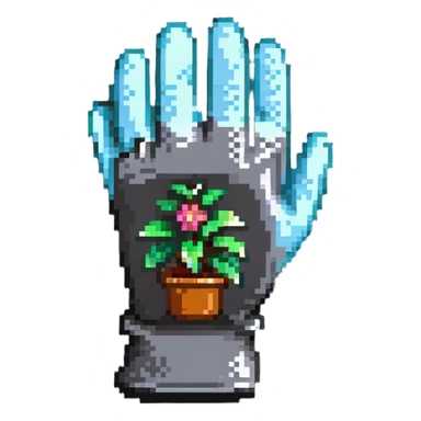 colorful gardening gloves sticker