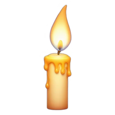 candle with magic dust around sticker