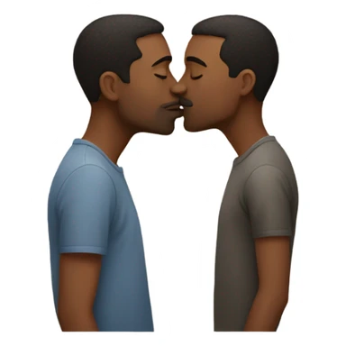 Men kissing sticker