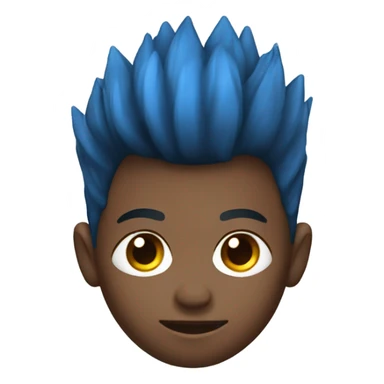 Mohawk blue boy in black sticker