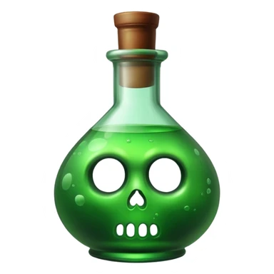 Green poison bottle sticker