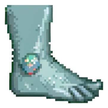 a hand holding a foot sticker