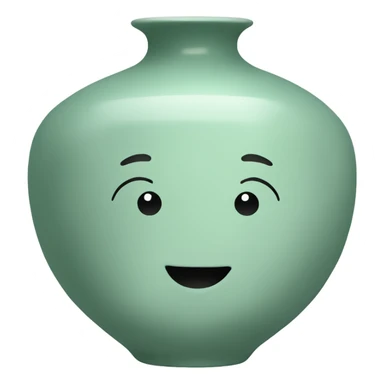 celadon ceramic vase sticker