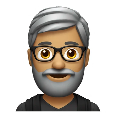 groom with black scarf on head black glasses and ginger and grey long straight beard  sticker