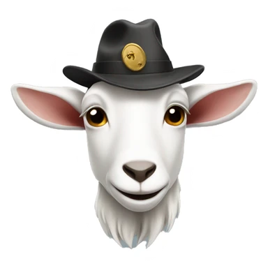 GOAT with a hat sticker