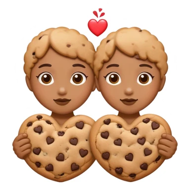 Cookie heart twins  sticker
