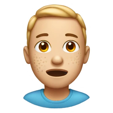 Face with acne  sticker