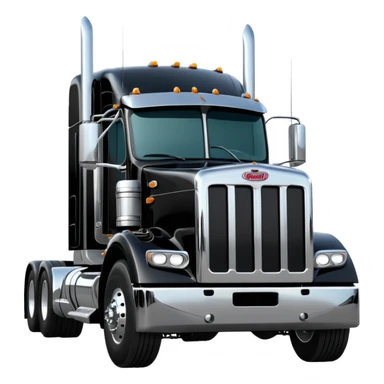 18 wheeler Peter belt facing me  sticker