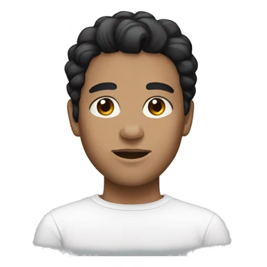 Skincare white Face black Hair  sticker