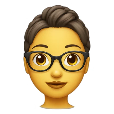 Cute girl duck glasses sticker